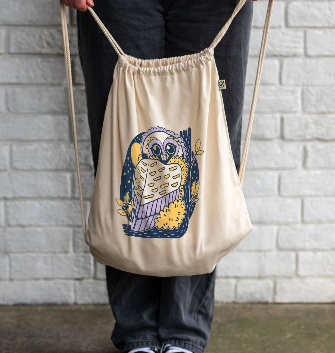 Owl Drawstring Bag