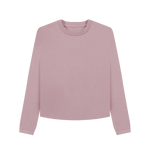 Mauve Printed Boxy Jumpers Front