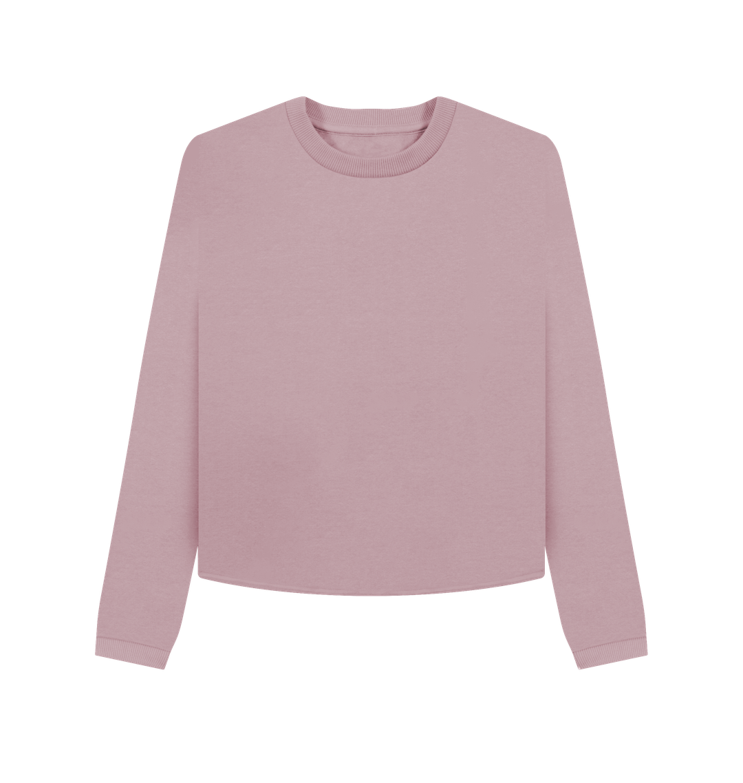 Mauve Printed Boxy Jumpers Front