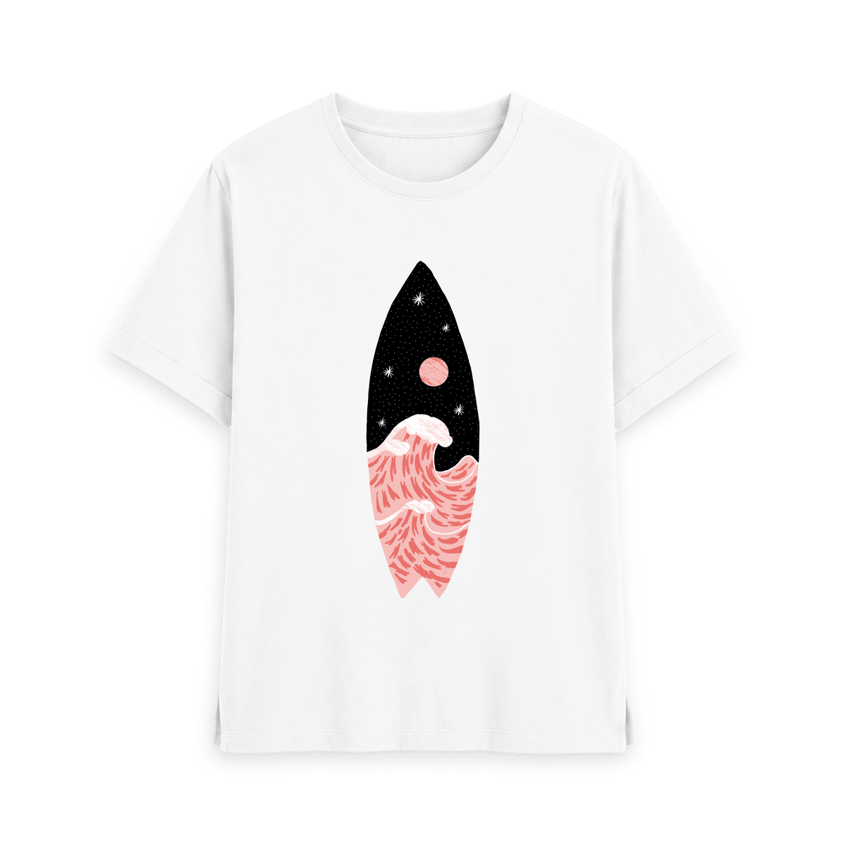 White Printed T-shirt Front