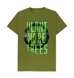 Moss Green Plant More Trees With Peace Tee