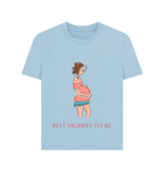 Milky Blue Printed T-shirt Front