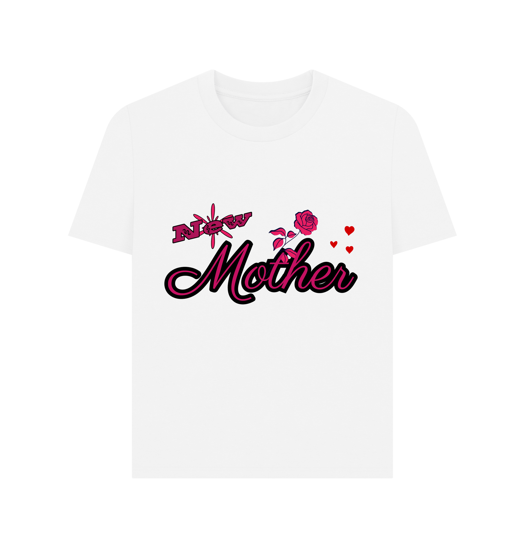 White Printed T-shirt Front