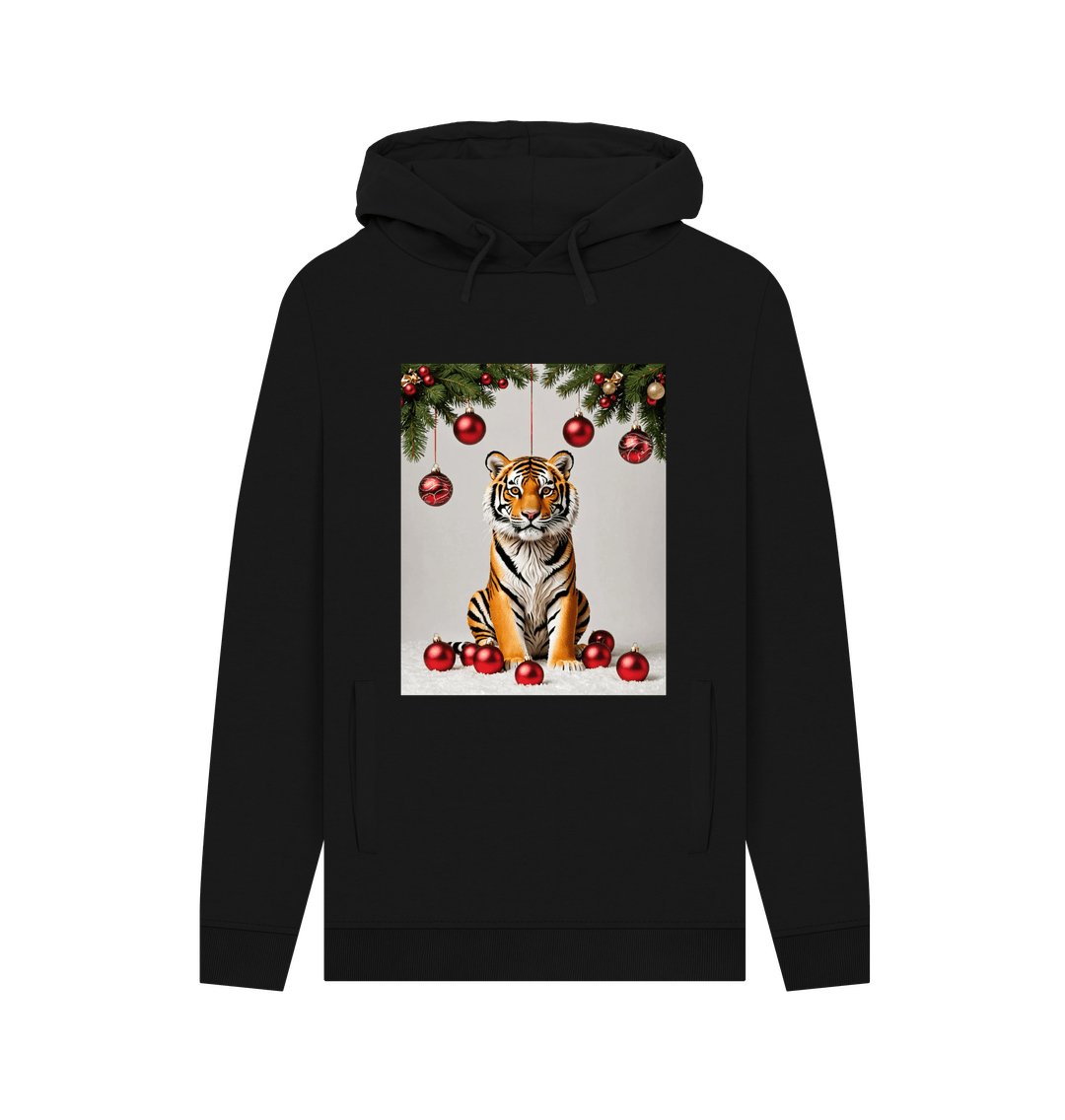 Black Printed Hoody Front