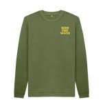 Khaki Printed Sweater Front