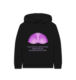 Black Printed Kids Hoodie Front