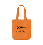 Orange What's Occurring Twill Tote Bag