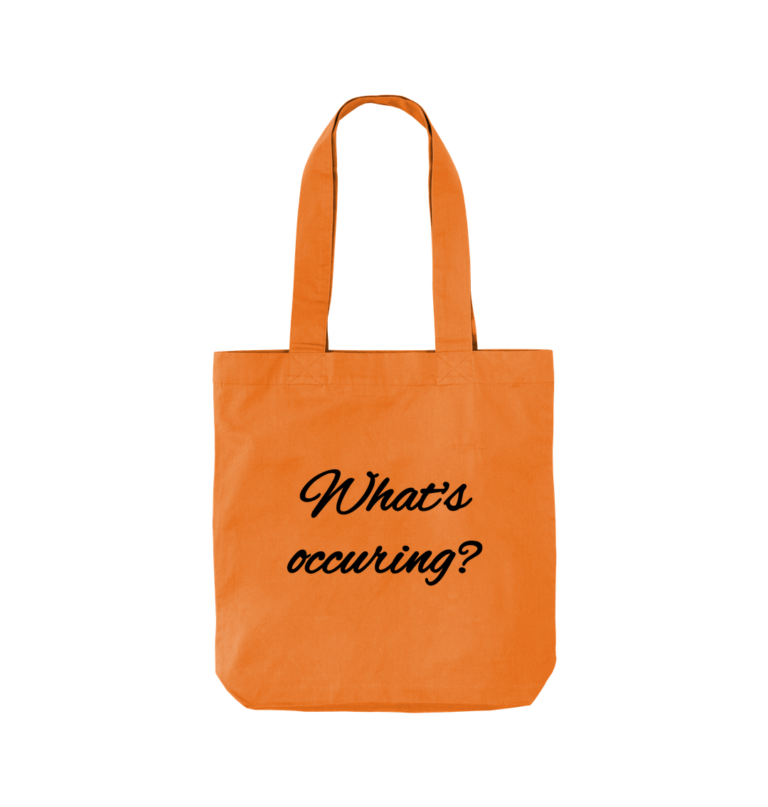 Orange What's Occurring Twill Tote Bag