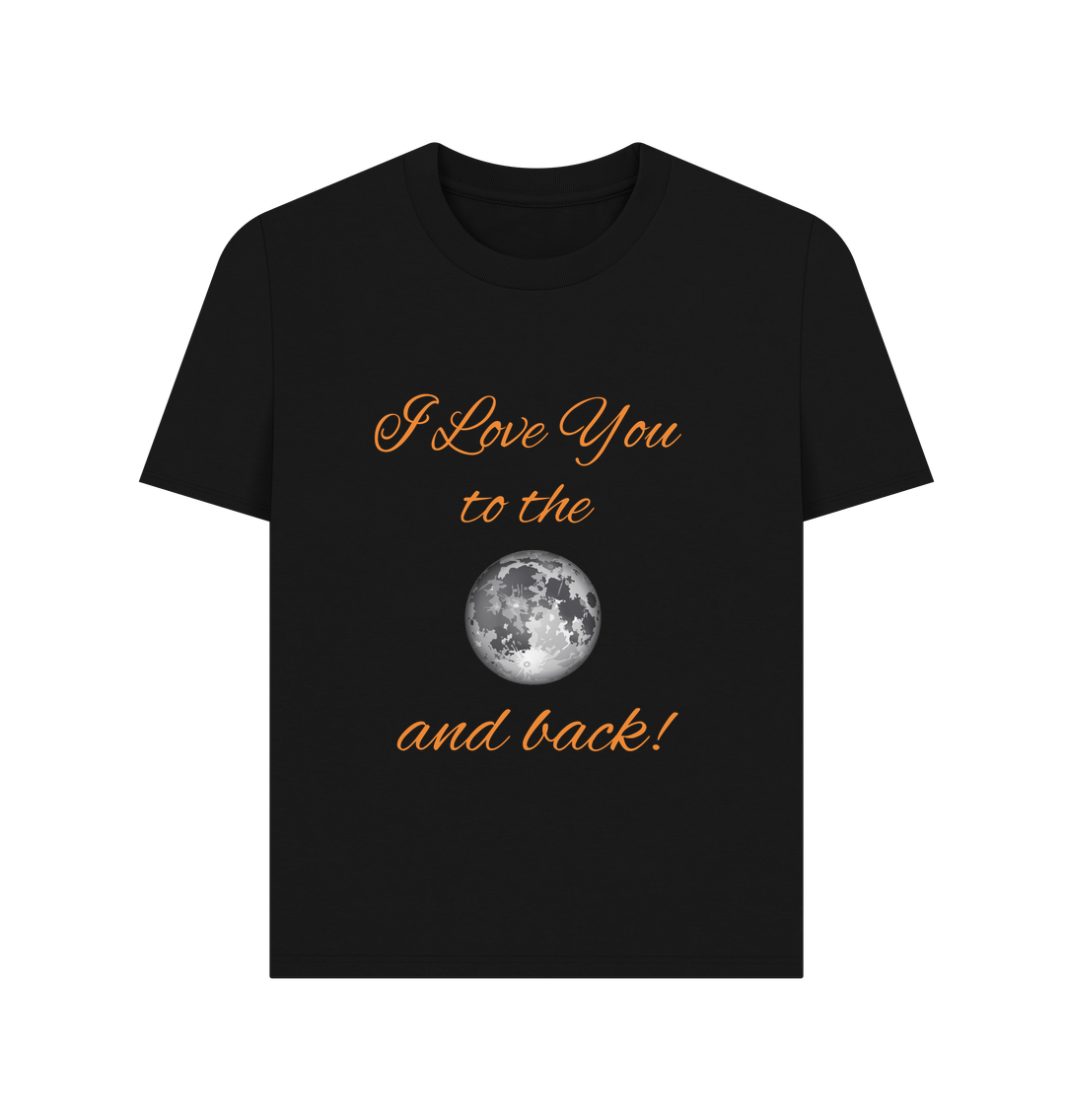 Black I Love You To The Moon And Back Tee