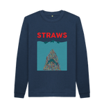 Navy Blue Printed Sweater Front