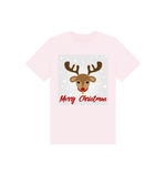 Pink Reindeer Merry Christmas Tee