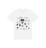 White Christmas Doodles Tee