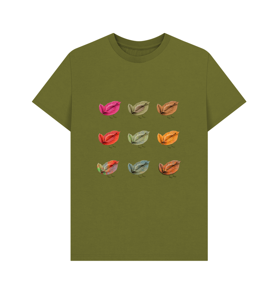 Moss Green Autumn Birds Tee