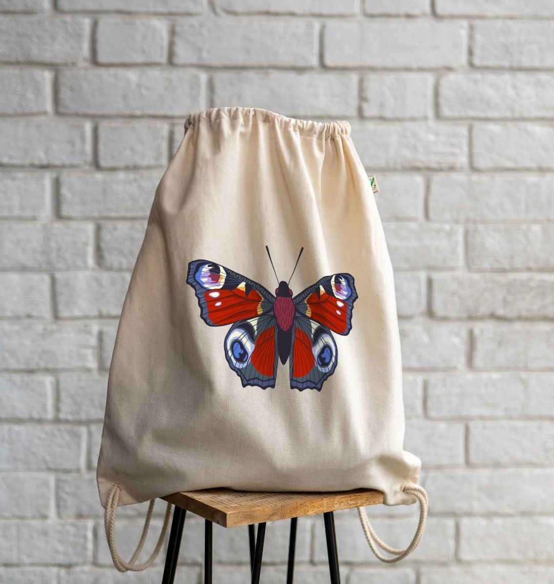 Butterfly Drawstring Bag