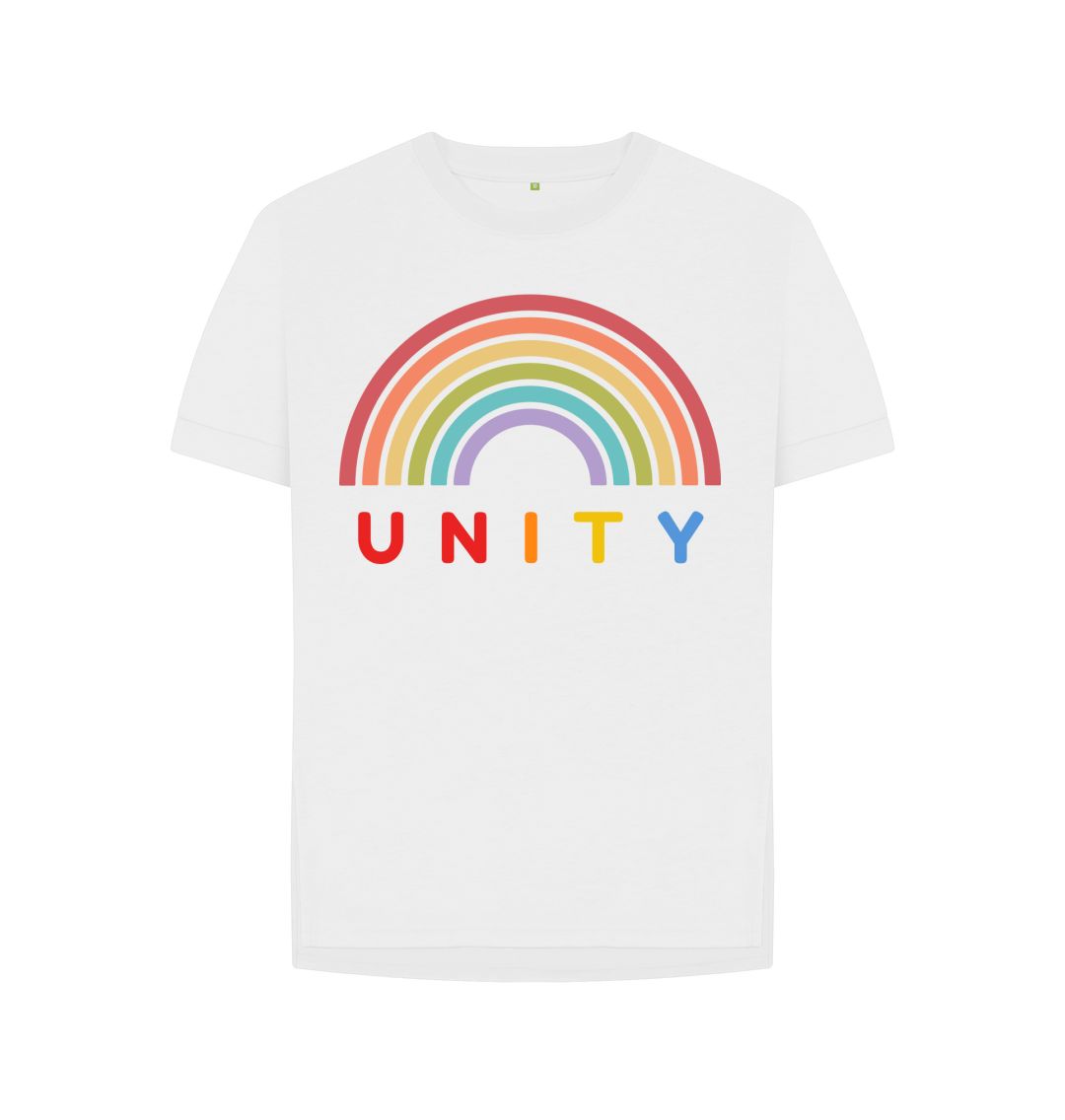 White Rainbow Unity Relaxed Fit Tee