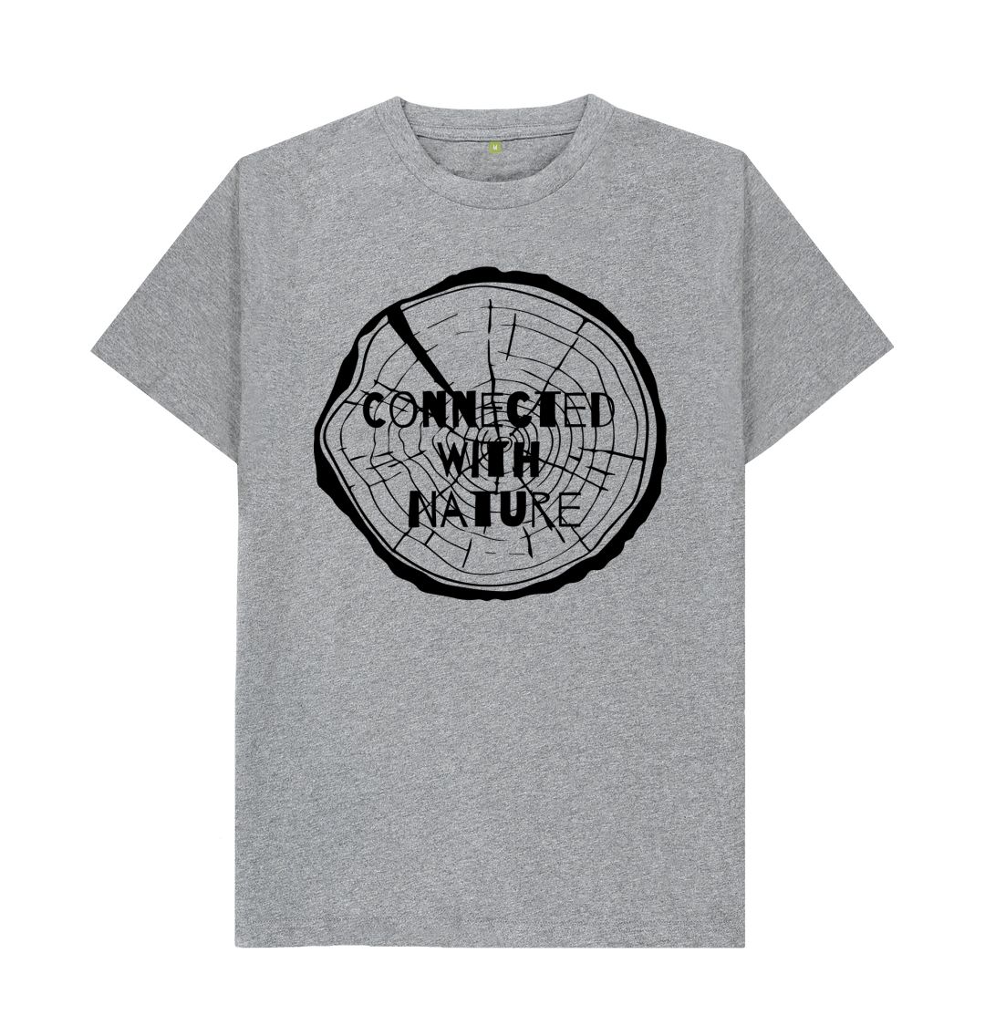 Athletic Grey Connected With Nature Tee