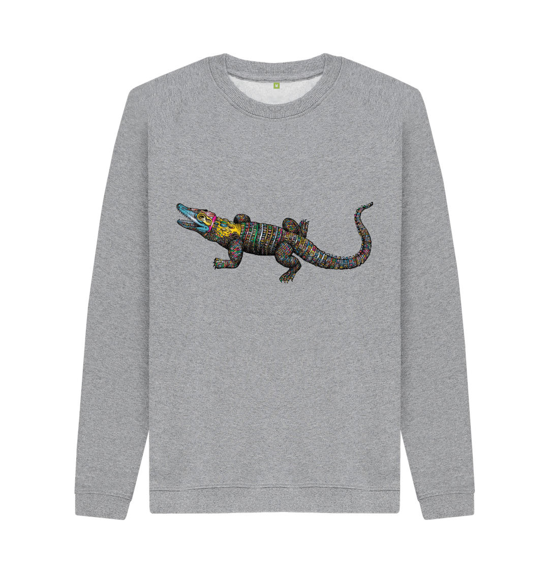 Light Heather Printed Sweater Front