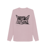 Mauve Printed Sweater Front