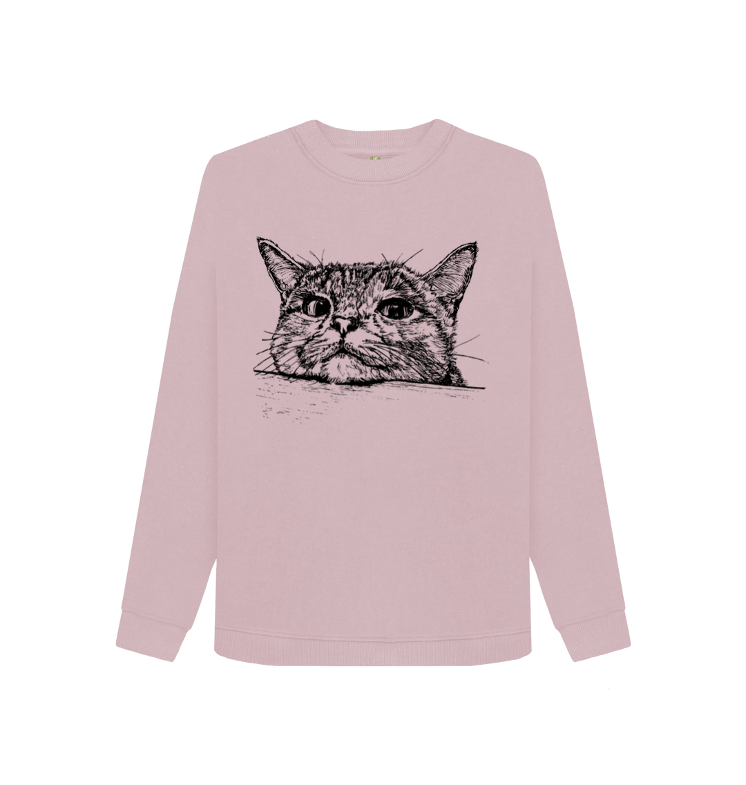 Mauve Printed Sweater Front