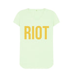 Pastel Green Riot V Kneck Tee