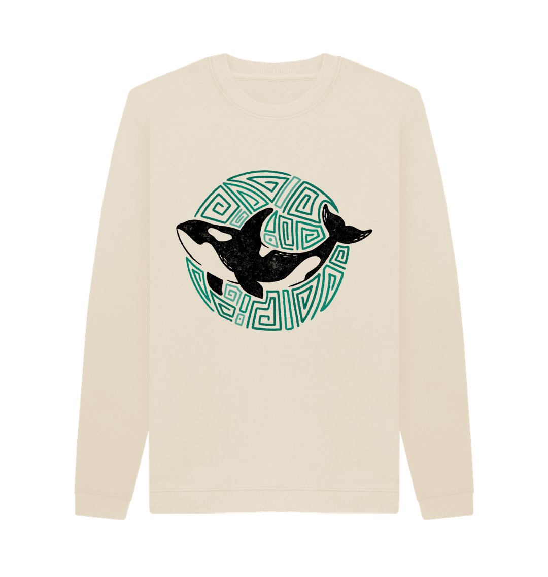 Oat Printed Sweater Front