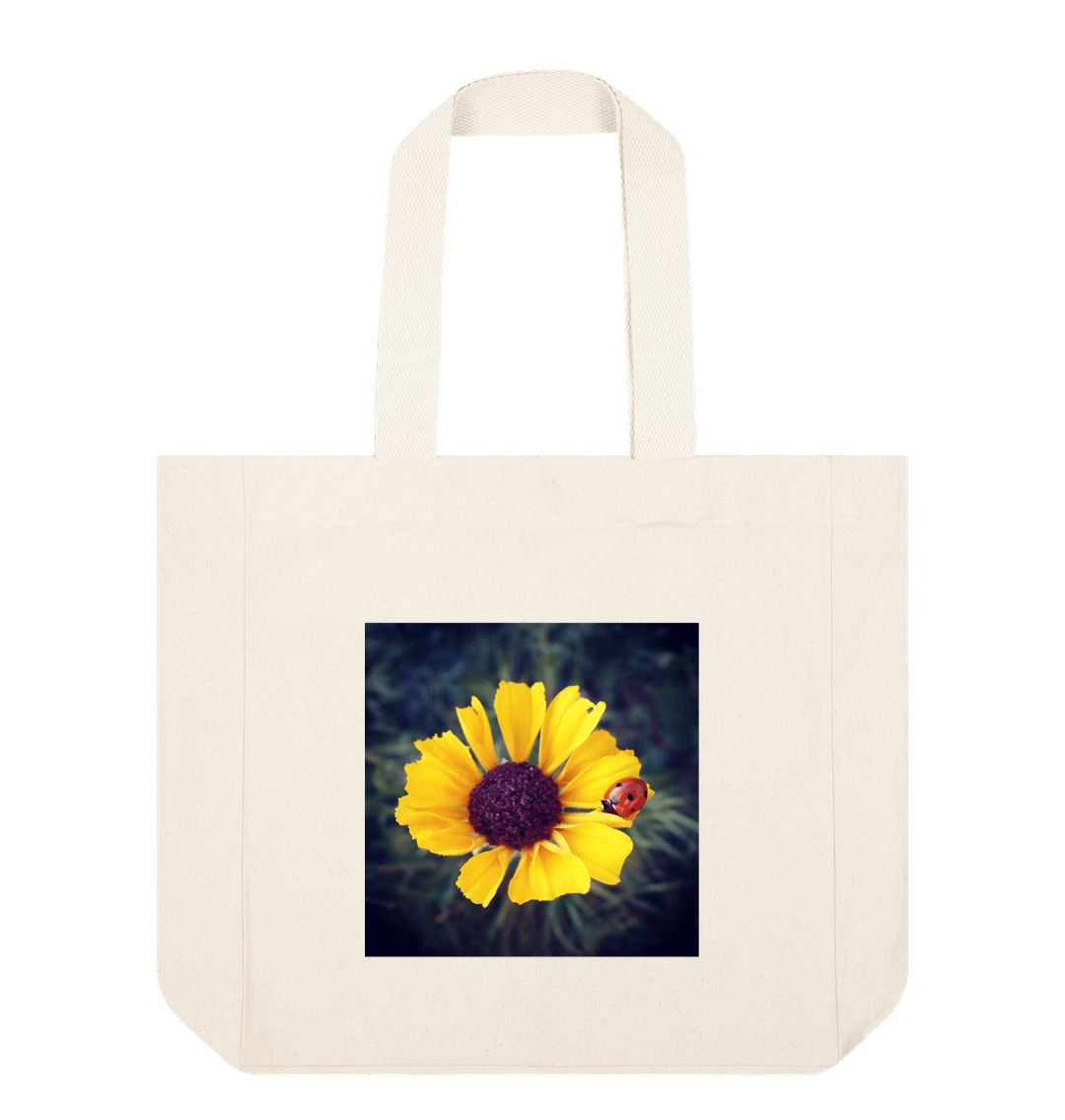 Natural Sunflower And Ladybird Shopper Tote