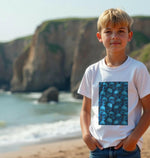 Blue Skulls Tee featuring stylish swagger design, perfect for fashion enthusiasts and trendsetters.