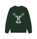 Evergreen White Reindeer Oversized Jumper