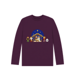 Purple Nativity Long Sleeve Christmas Tee