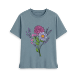 Stone Blue Printed T-shirt Front