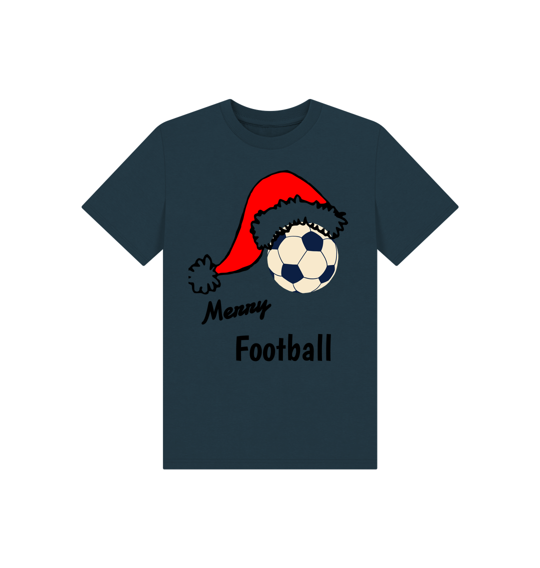 Denim Blue Merry Football Tee