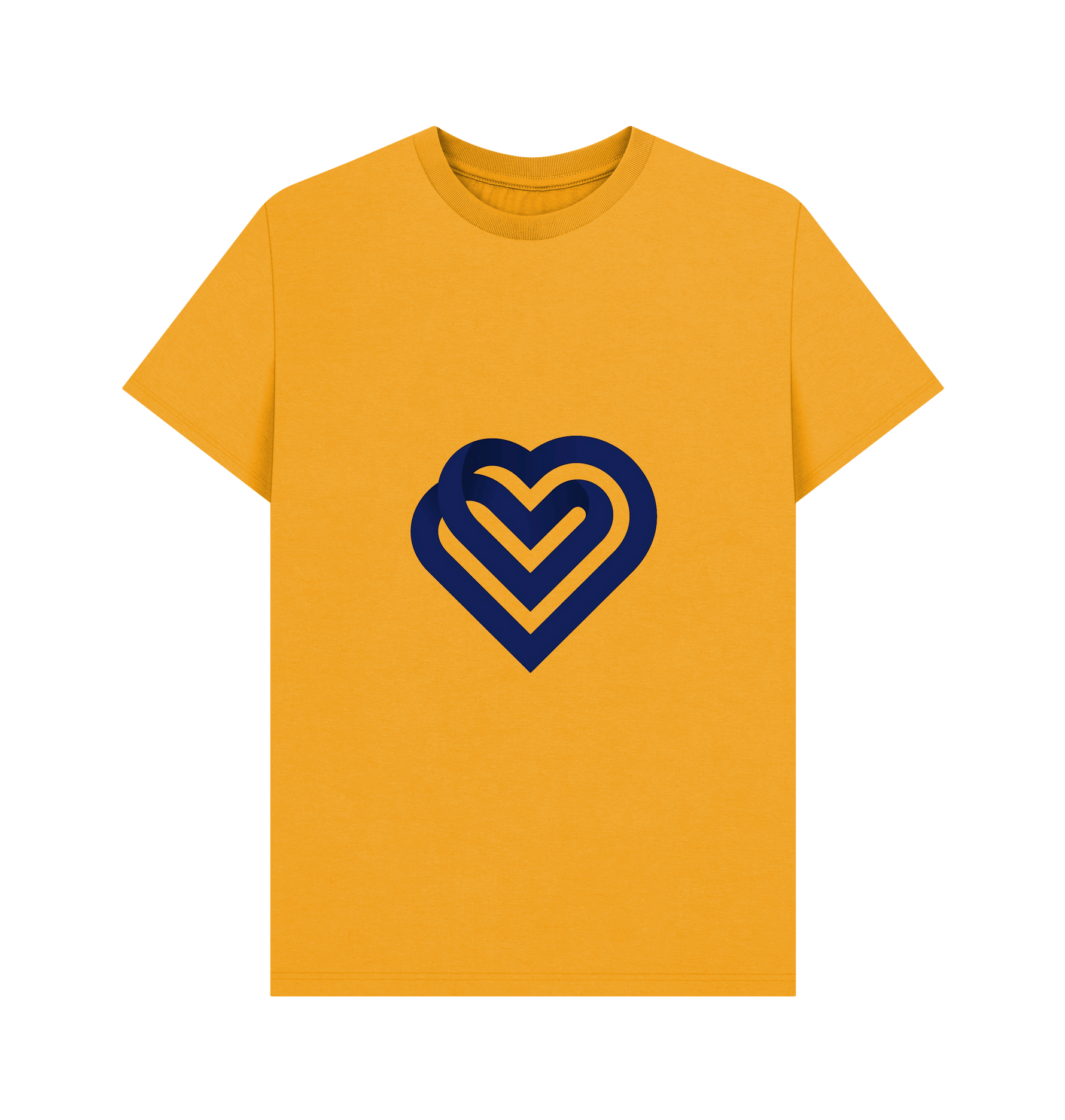 Mustard Printed T-shirt Front