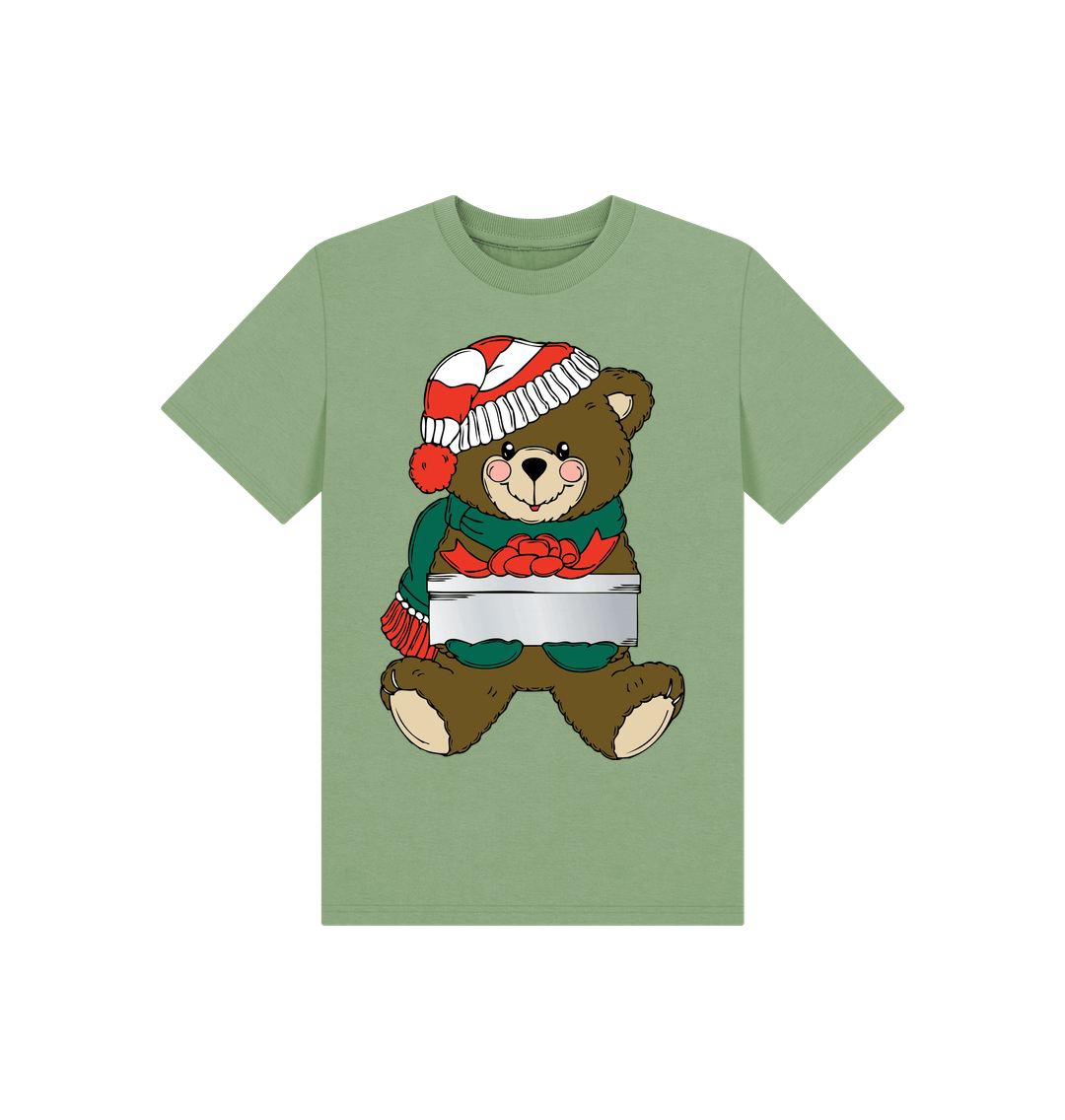 Sage Christmas Teddy Bear Tee