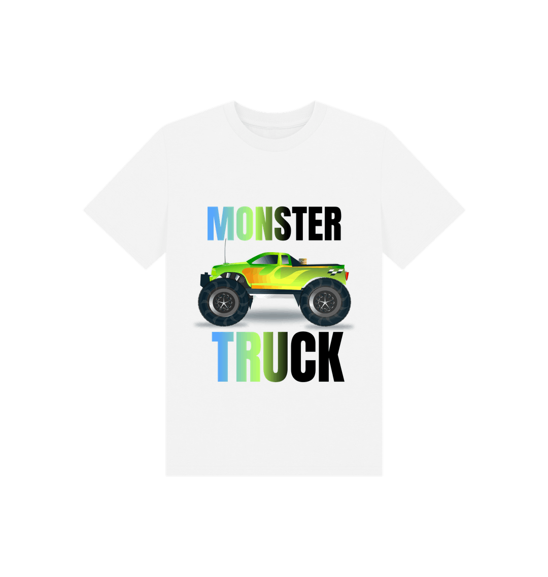 Monster Truck swagger graphic on Monster Truck Tee, showcasing bold design and rugged style for enthusiasts.