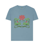 Stone Blue Pink Lotus Flower Tee