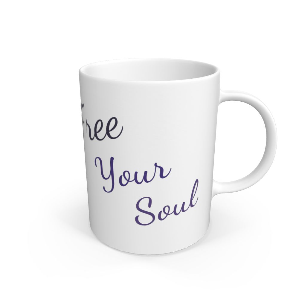 White Free Your Soul Mug