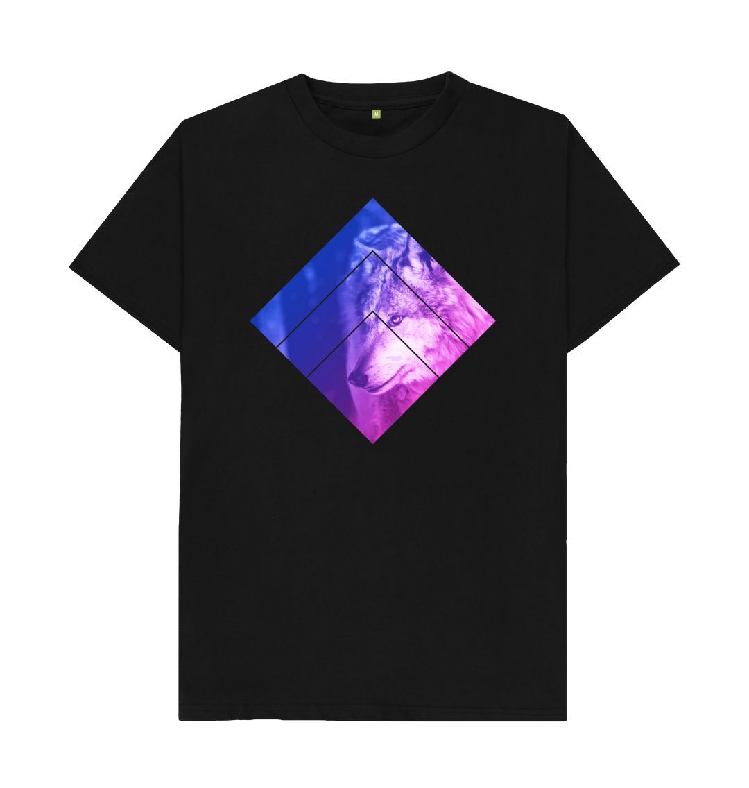 Black Purple Wolf Tee