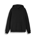 Black Plain Unisex Cooper Dry Hoodie Sweatshirt