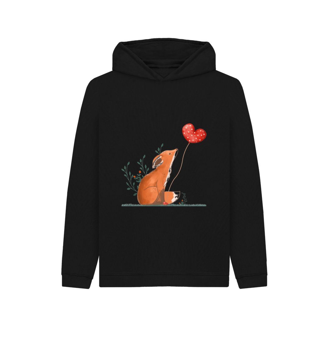 Black Cute Fox Hoodie