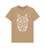 Sand Patterned White Fox Tee