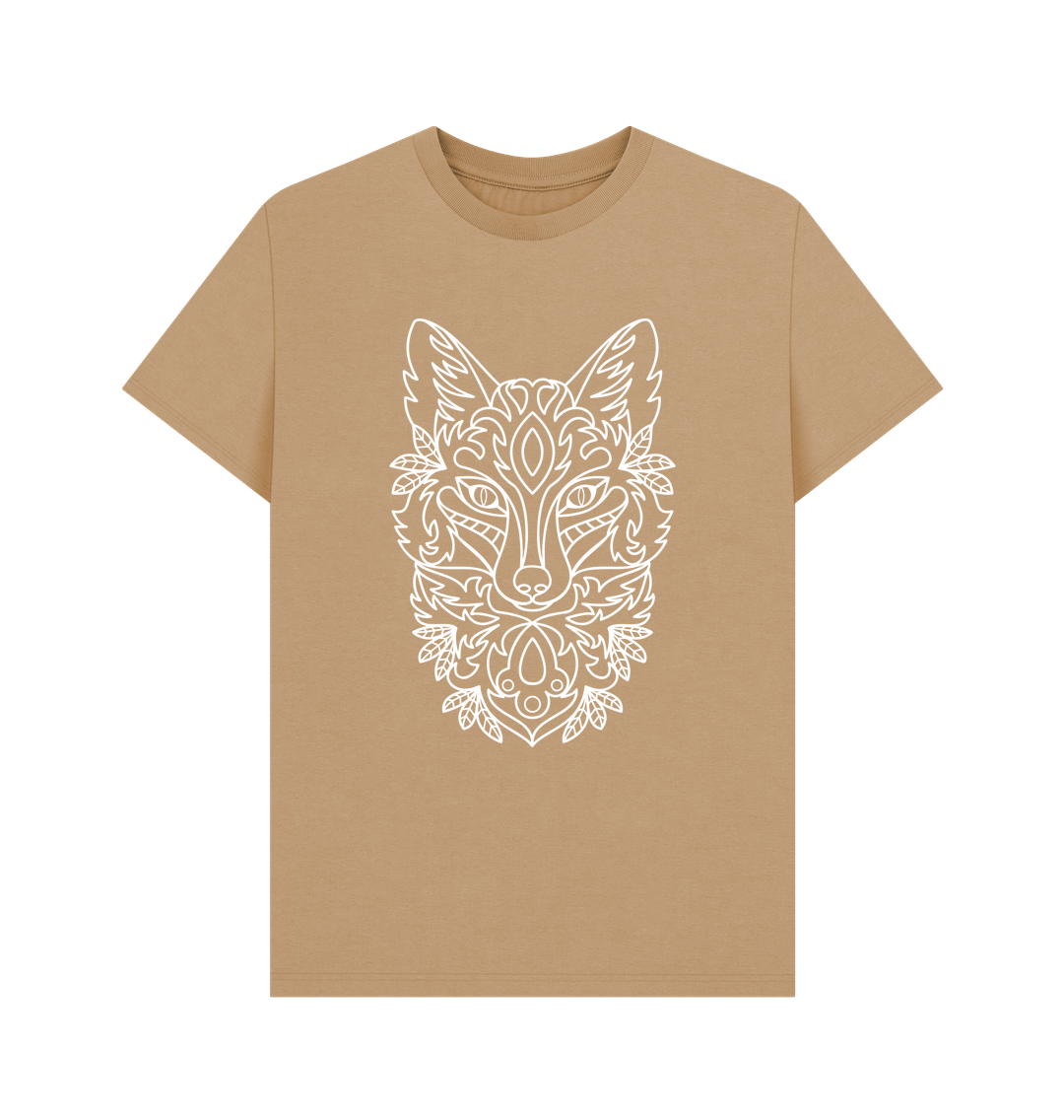 Sand Patterned White Fox Tee