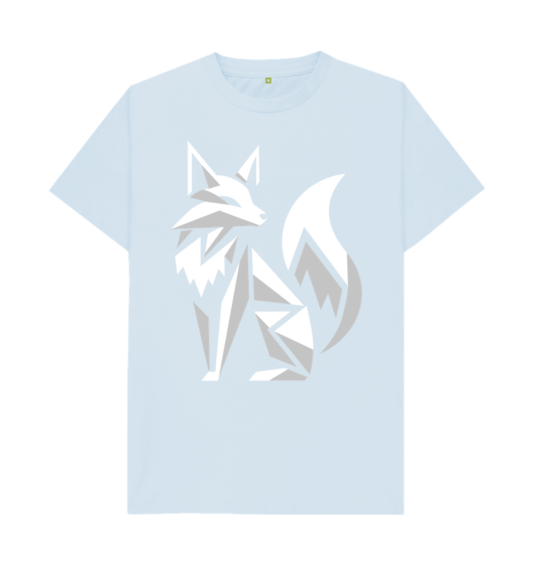 Sky Blue White Fox Tee