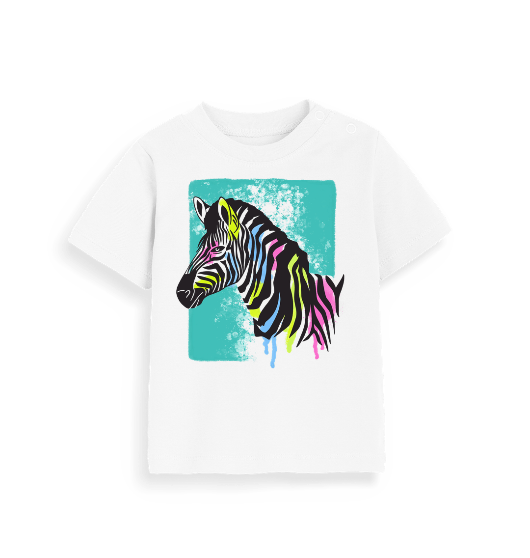 Organic White Baby Zebra Tee