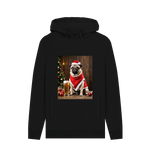 Black Christmas Pug Hoodie