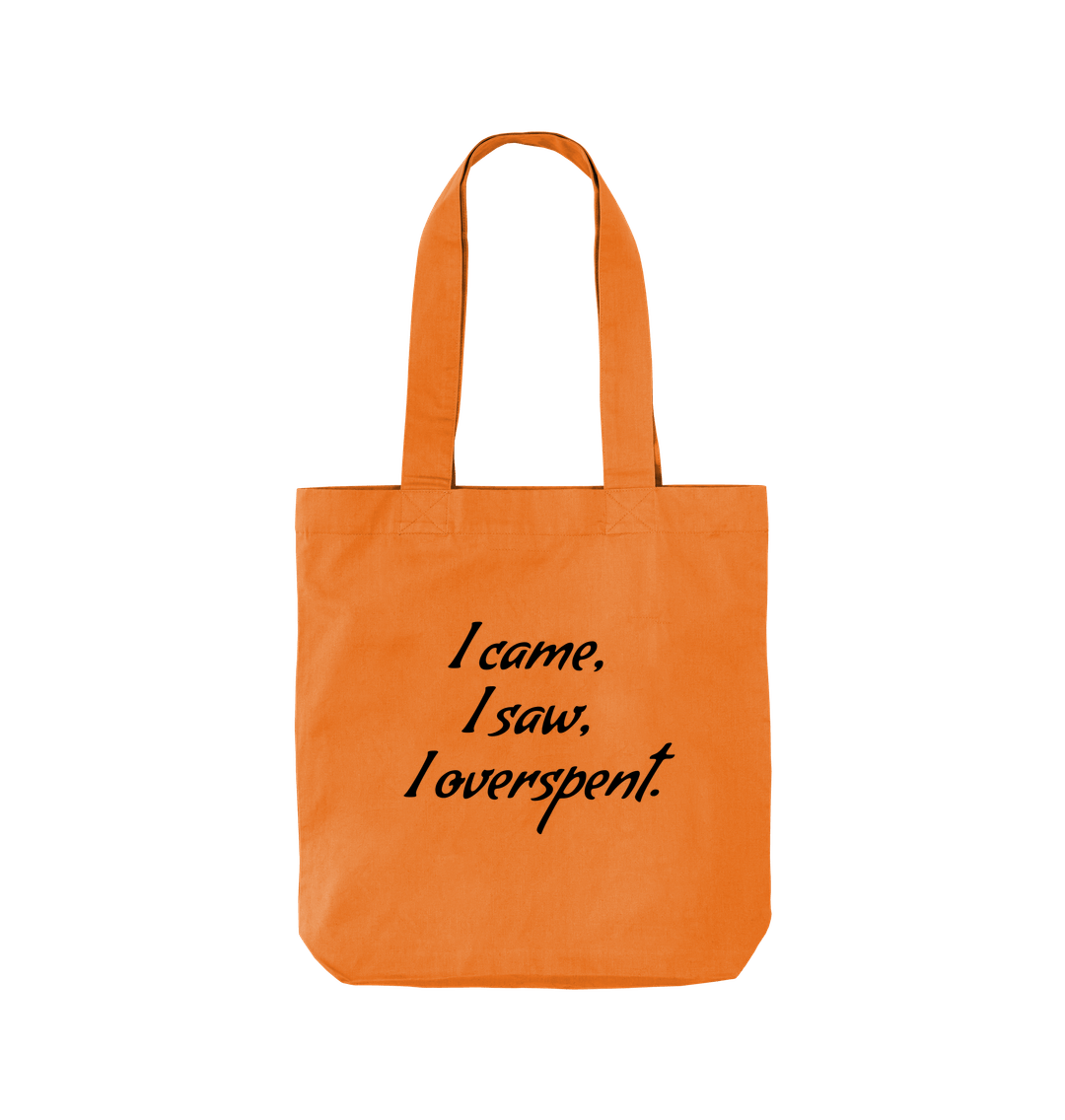 Orange I Overspent Twill Tote Bag