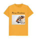 Mustard Merry Christmas Tiger Tee