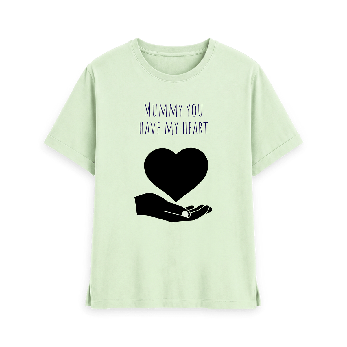 Pastel Green Printed T-shirt Front