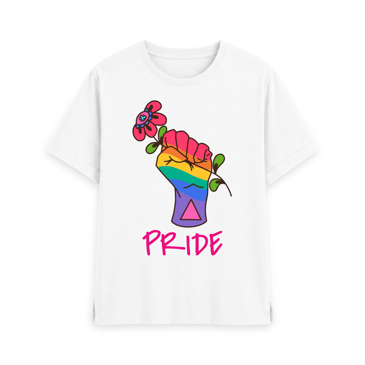 White Printed T-shirt Front
