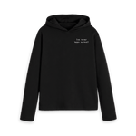 Black Printed Hoody Front