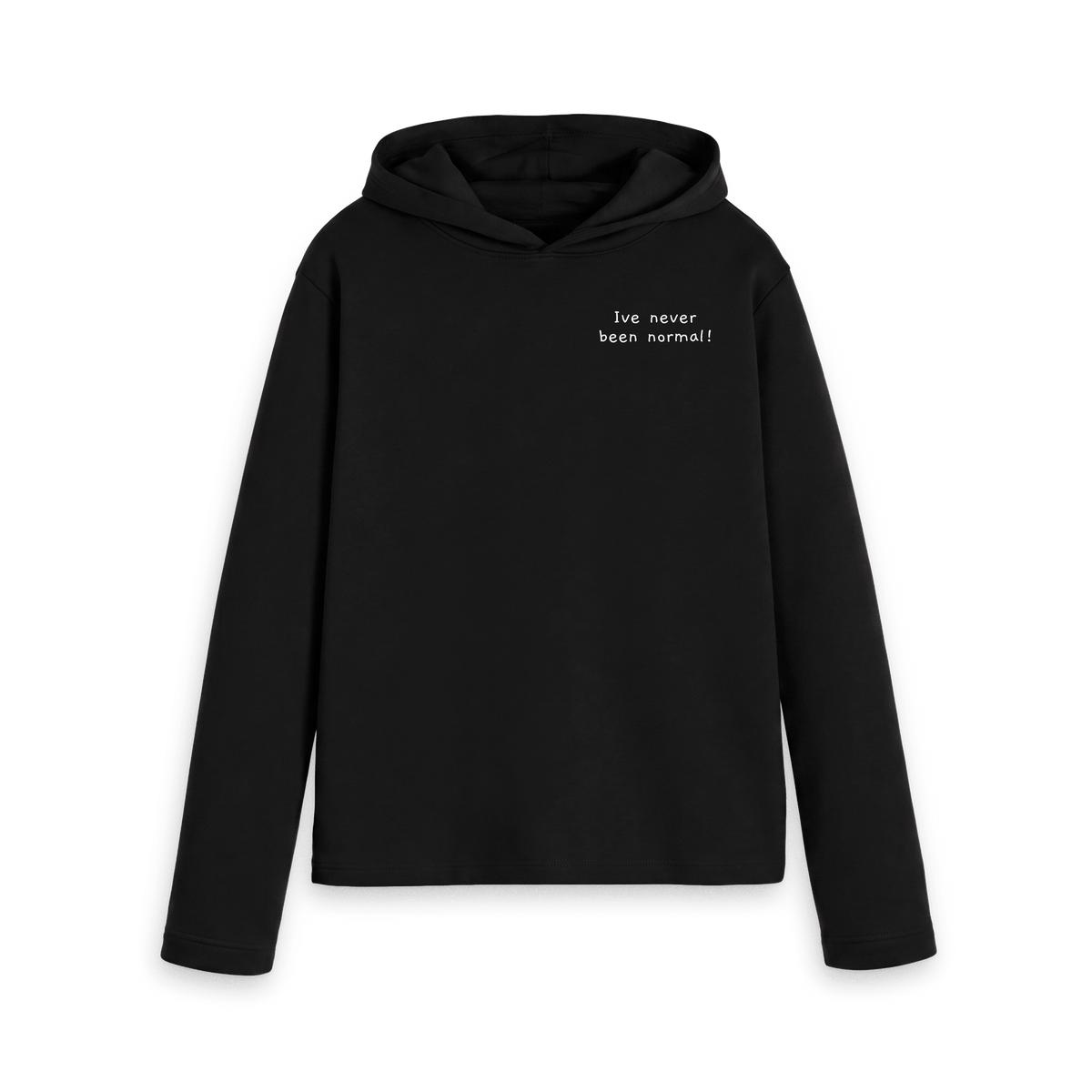 Black Printed Hoody Front